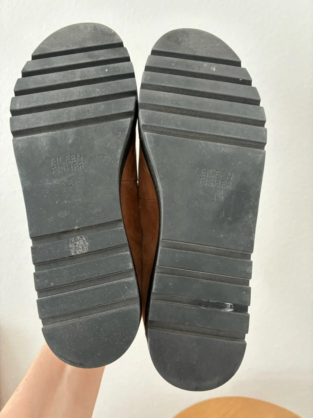 Eileen Fisher Suede Platform Loafers